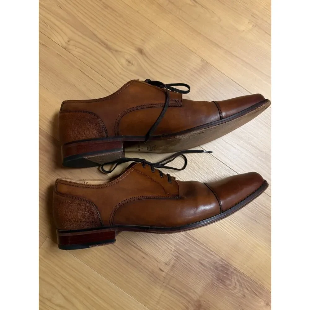 Florsheim Men’s Cap Toe Imperial Oxford Dress Shoes Cognac, Sz 9M